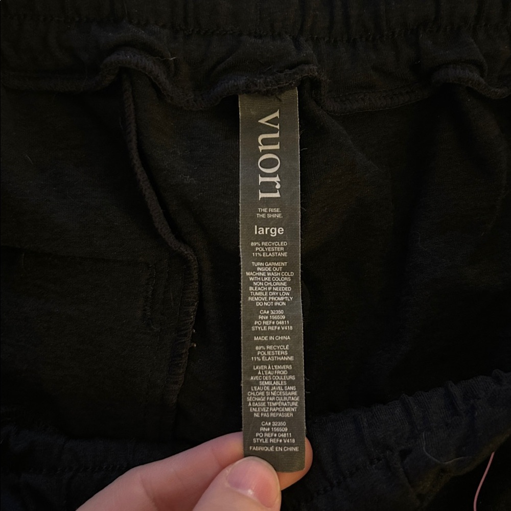 Vuori Ponto Performance Pants Large Black Heather Style V418 L - Picture 9 of 9